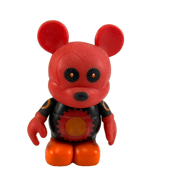 Disney Vinylmation Urban Series 5 Red and Black Gear Bear 3" Collectible Figure - Picture 1 of 3